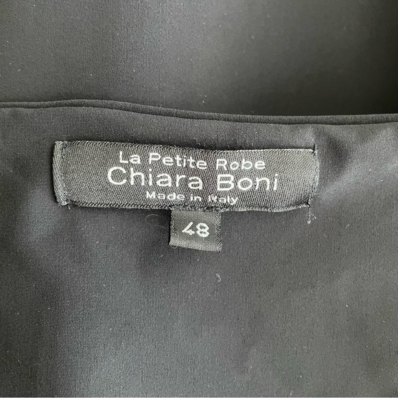CHIARA BONI La Petite Robe Sleeveless Above-Knee Black Dress Women’s Size 16 - Picture 6 of 10